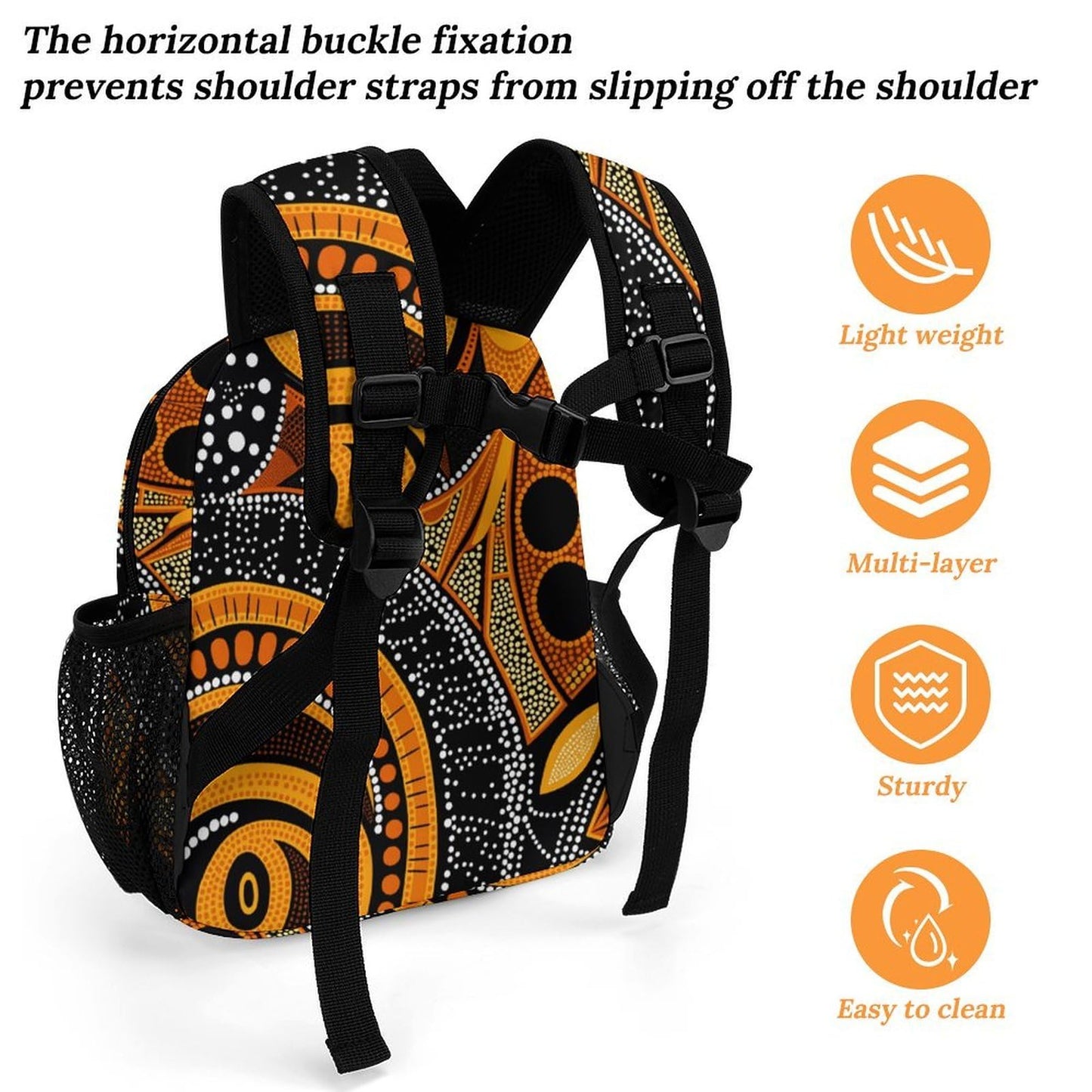 SKHJCY A Dot Painting Style Mini Backpack for Women, 13 Inch Lightweight Fashion Daypack, Durable Small Rucksack with Side Pockets, Casual Travel Bag for Teens And Adults