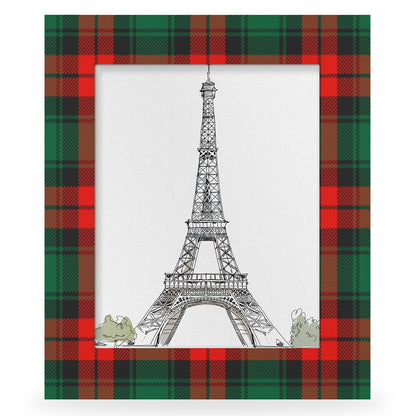 POFATO Christmas Plaid Pattern 8x10 Picture Frame Wooden Picture Frames for Wall Hanging & Tabletop Decor Display 8x10 or 8x8 Picture Collage Family Weddings Christmas Photo Frame for Gift