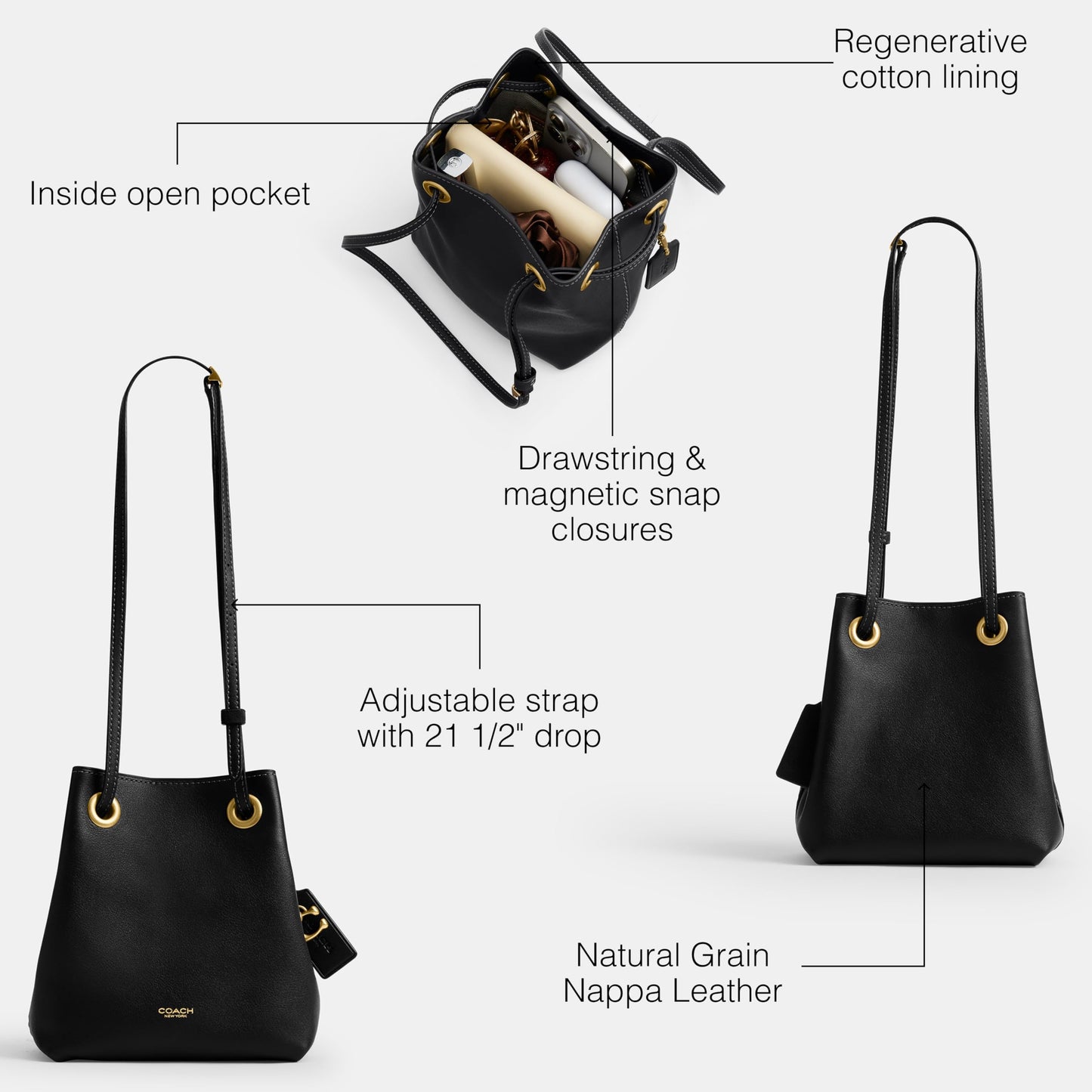 Coach Jade Drawstring Bag