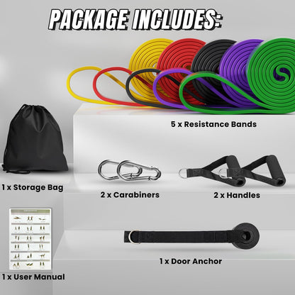 Resistance Bands for Working Out，Pull Up Assistance Bands Set, Unisex Exercise Bands for Home and Gym Workouts, Full Body Workouts, Stretching and Physical Therapy