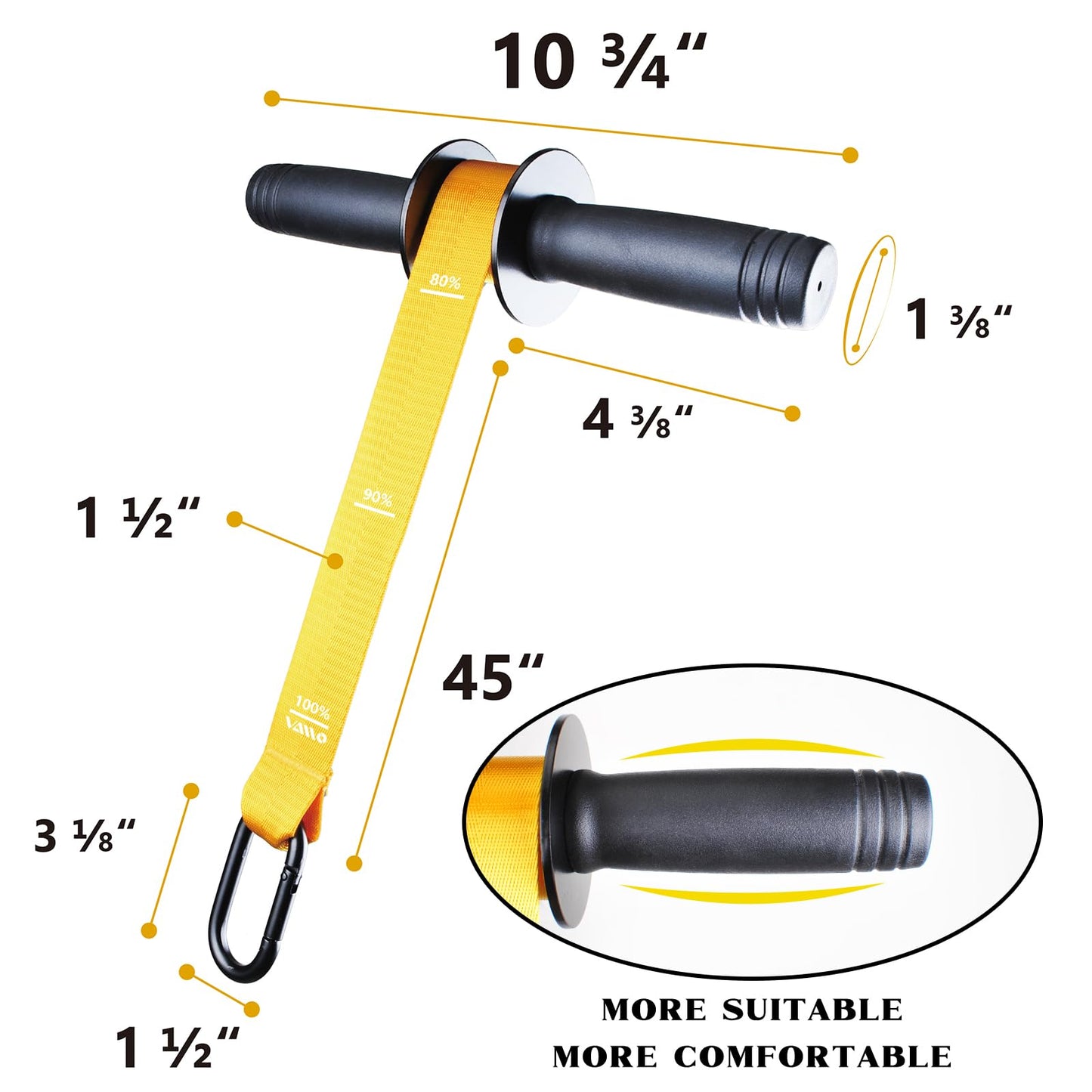 VAIIO Forearm Strengthener and Wrist Roller with Quick Locking Mechanism - Durable PVC Anti-Slip Grip Handles - Perfect for Men and Women - Ideal for Hand, Wrist, and Forearm Strength Training