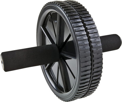 GoFit Dual Exercise Ab Wheel- Roller with Handles,Black,One Size,GF-Dew