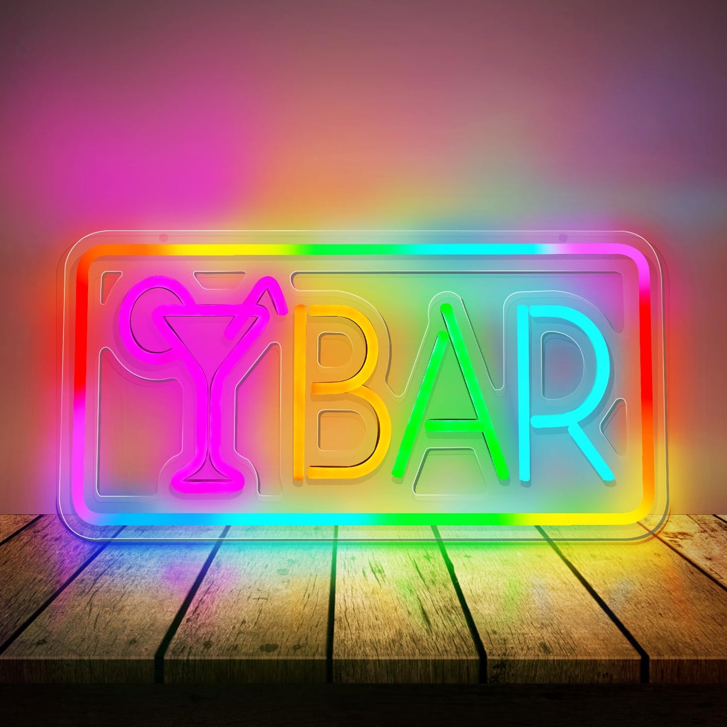 Bar Neon Sign, LED Sign for Wall Decor, LED Neon Light Signs for Home, USB Powered Bar lights for Cocktails Man Cave Party Club, Christmas Gifts