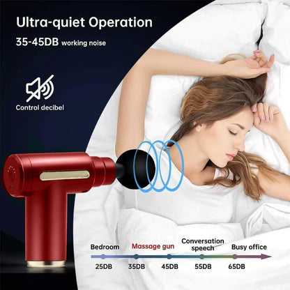 WANRUIL Massage Gun Upgrade Deep Tissue Muscle Massager for Pain Relief Percussion Massager with 4 Massage Heads & Silent Brushless Motor Portable Handheld Massager Best Gifts for Him Her