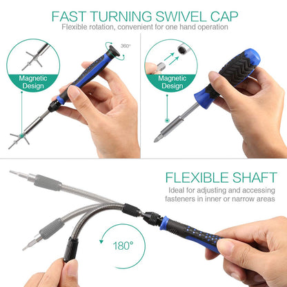 ORIA Precision Screwdriver Set, 172 in 1 Repair Tool Kit with156 Precision Bits, Magnetic Mini Repair Tool Kit for Phone, Computer, Electronic, Watch, Laptop, Eyeglass