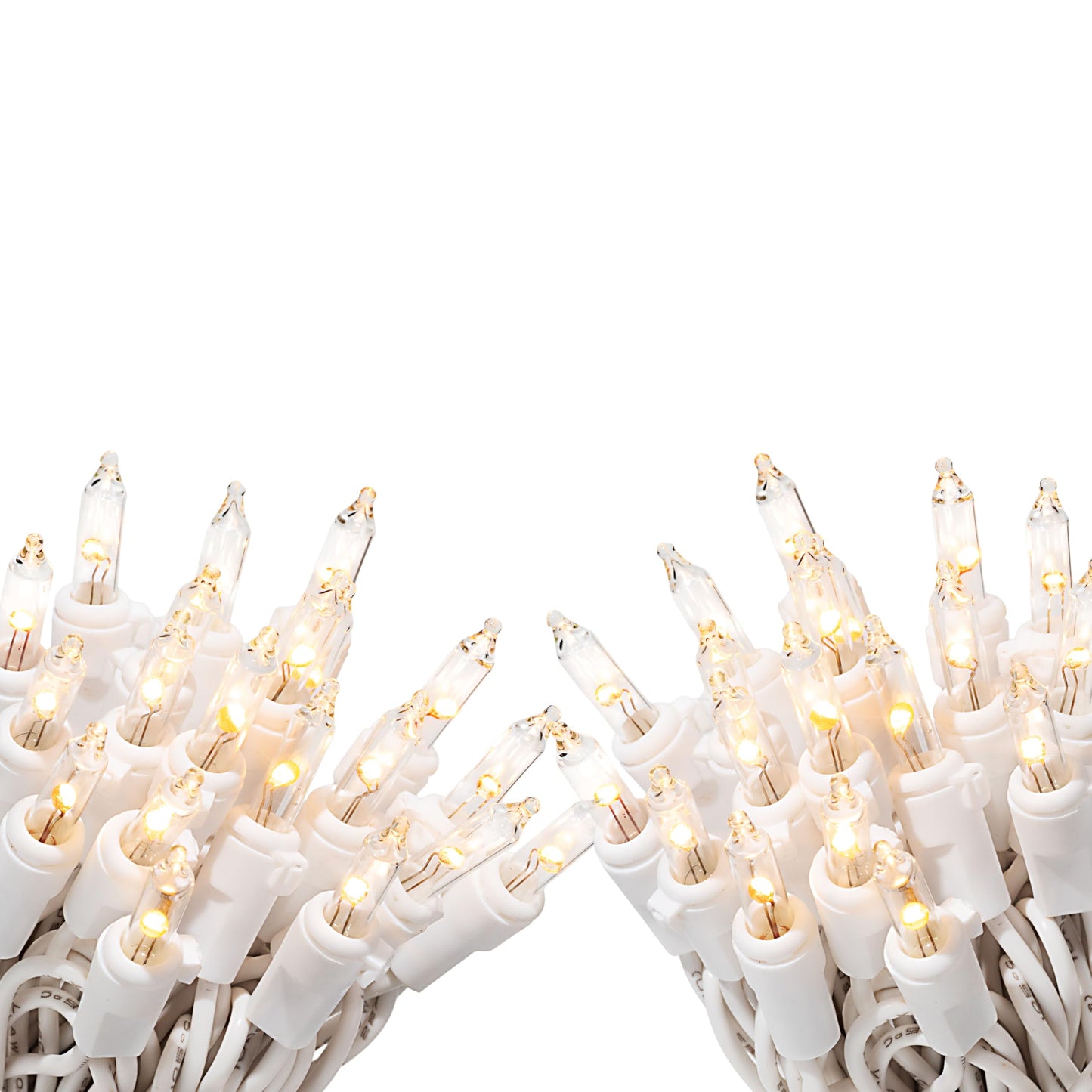 612 Vermont 20 LED Clear Christmas Lights on White Wire Cord, UL Approved, Indoor and Outdoor Use, 4.75 Foot of Lighted Length, 6.1 Foot of Total Length (Pack of 2)