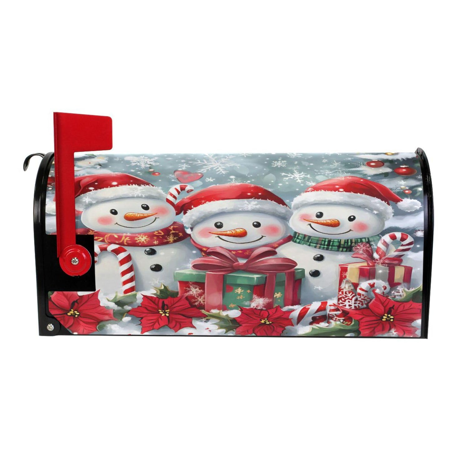 ALAZA Christmas Cute Snowman Magnetic Mailbox Cover MailWraps Garden Yard Home Decor for Outside Standard Size-18"x 20.8"