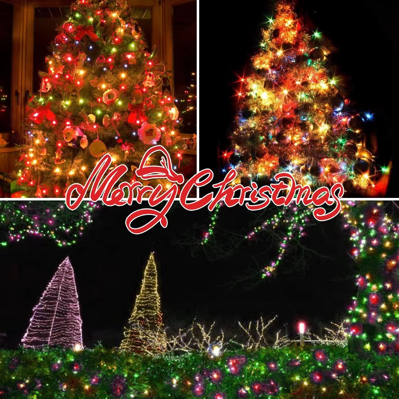 JUSTPRO 100LIGHTS Multi Easter Mini String Lights，Connectors Christmas Decorative Lights 19.6 UL Certified Waterproof for Easter Home Garden Holiday Christmas Tree Party Patio Wedding
