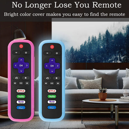 Silicone Protective Controller Cover fits for Roku TV Voice Remote | Element Roku | Westinghouse Roku TV Controller Cover,Glow in The Dark