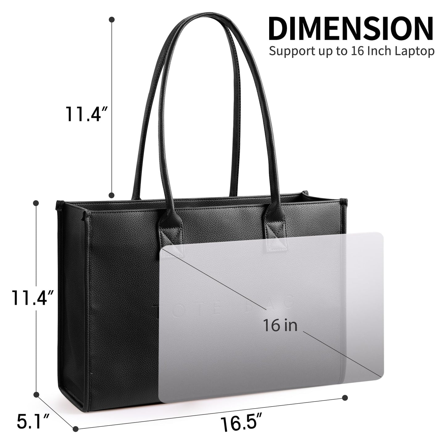 KALIDI Oversize Pu Leather Tote Bag Women Weekender Bag Shopper Handbags Purses with Top Handle