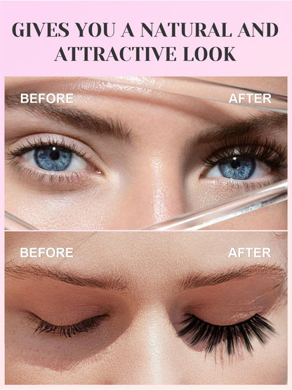 Sikkis Magnetic Eyelashes with Eyeliner - Magnetic Eyelashes Mink Look Kit, Mixed 3D Mink Reusable False Lashes with Applicator, No Glue Needed -5 Pairs