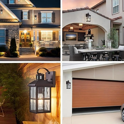 Motion Sensor Porch Light Dusk to Dawn Outdoor Wall Light Bronze Exterior Lighting Fixtures Modern Outside Wall Mount Coach Lamp for House Garage Patio Front Door