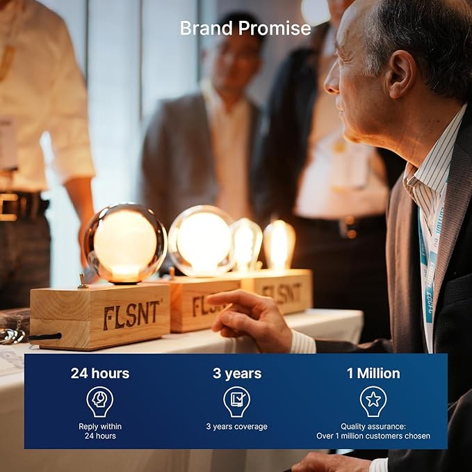 FLSNT 60W Equivalent LED Candelabra Bulbs, Dimmable LED Chandelier Bulbs, E12 Base, 500LM, CRI 82, 6 Pack, 5000K Daylight UL,CA65 Listed.