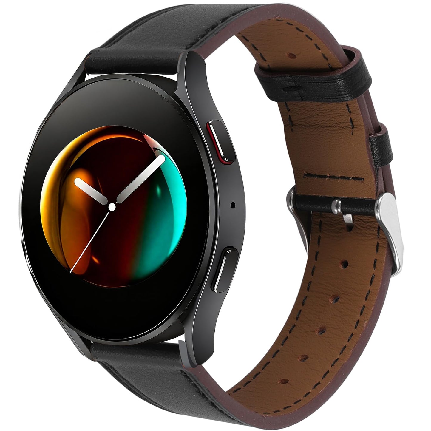 Italy Genuine Leather Watch Bands Men Women Compatible with Samsung Galaxy Watch 3 45mm/ 46mm/Gear S3 Frontier Band, 22mm Leather Watch Straps Quick Release Wear-resistant Smartwatch Replacement Strap