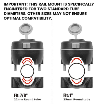 Hitorhike Fishing Rod Holder Universal Fit Kit with Mount Allows for 360-degree Adjustment Kayak Fishing Boat Rod Holder (Fishing Rod Holder x2+Rail Mount x2)