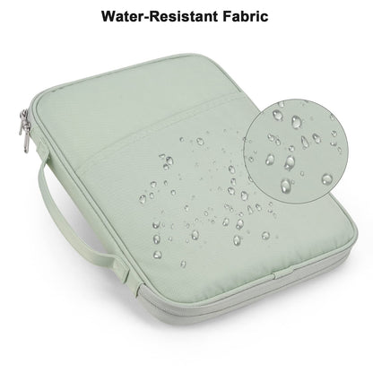 9-11 Inch Tablet Carrying Sleeve, Padded Travel Bag for iPad Pro 11-in (M4), iPad 10.9 (10th Gen), iPad Air 11-in (M2), Galaxy Tab S9/S8 (Green-Updated Version, 9-11)