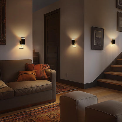 Briignite Night Lights Plug into Wall, Modern LED Night Light Plug in, Dusk to Dawn Sensor, Soft White 3000K, 0-100LM Adjustable Brightness, Dimmable NightLight for Hallway, Bedroom, Stairway, 2 Pack