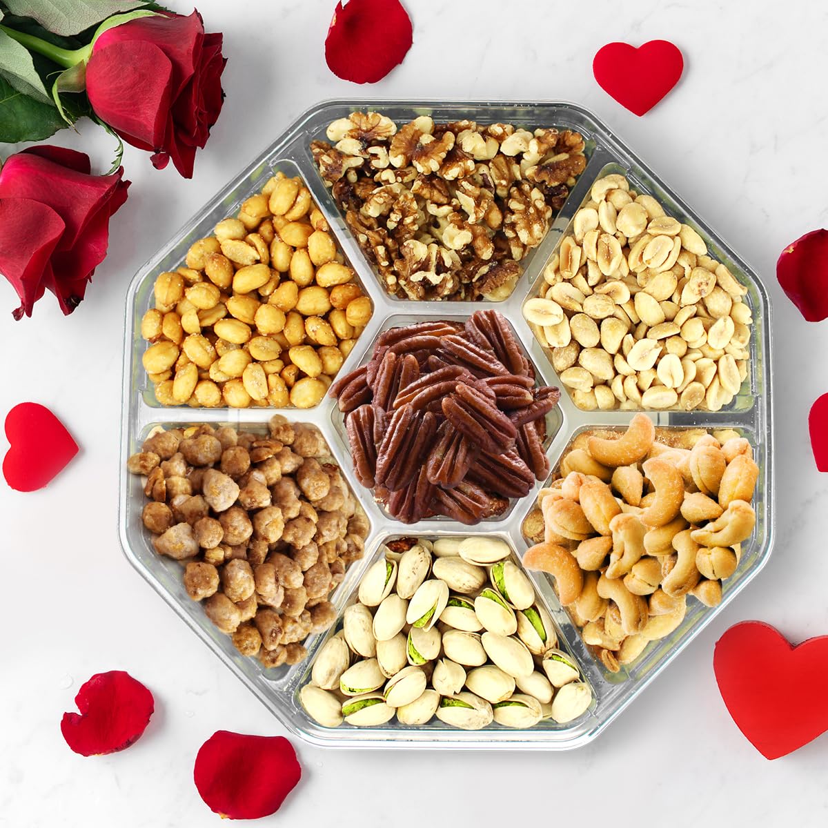 Nuts gift Basket - With a Variety of Freshly Roasted Nuts - Beautifully Packaged Gift Baskets for Woman, Easter Gift Basket for Him.