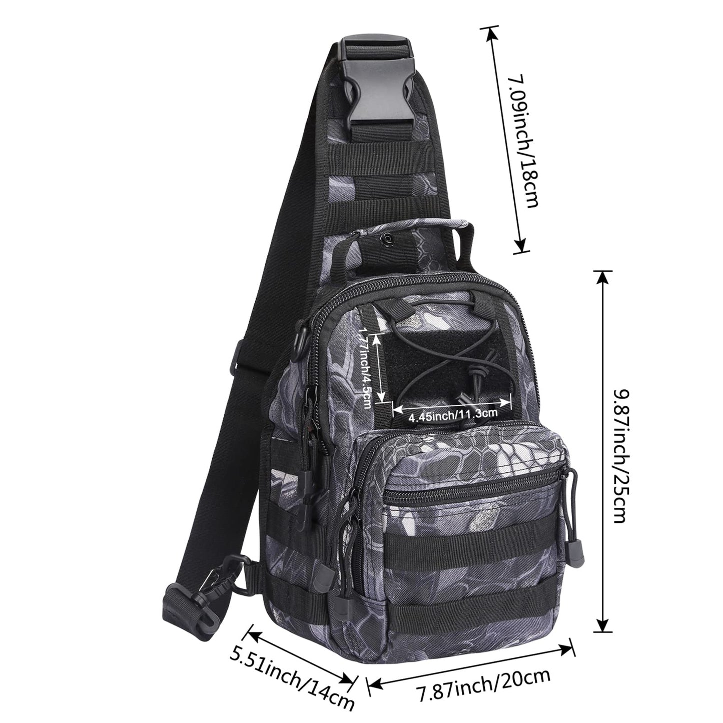 G4Free Outdoor Tactical Bag Backpack, Military Sport Bag Pack Sling Shoulder Backpack Tactical Pack for Every Day Carry