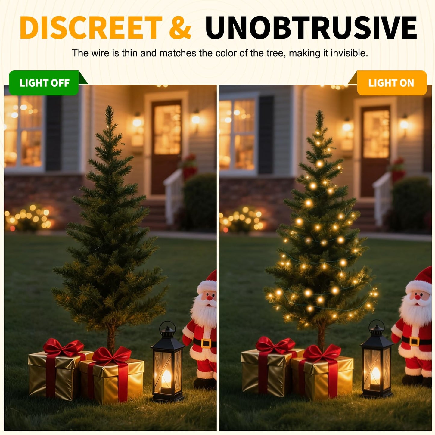 LUMLLSAJI 500 LED Fairy Lights 164 ft LED Twinkle Lights 8 Modes Plug-in with Memory Function Green Christmas String Light for Bedroom Xmas Tree Wreath Patio Party Spring Outdoor Decor