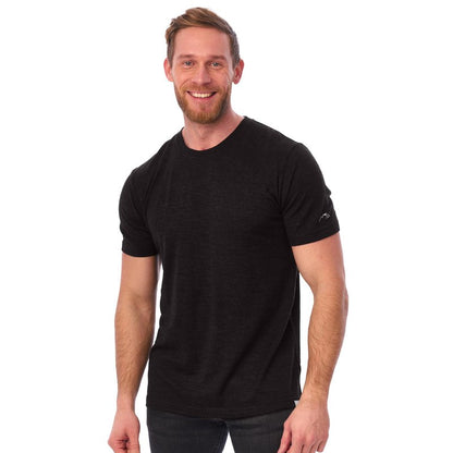 Merino.tech Merino Wool T-Shirt Mens - 100% Merino Wool Undershirt Lightweight Base Layer (Charcoal, Small)