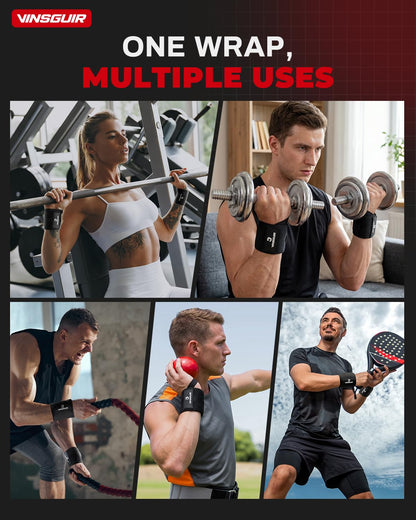 VINSGUIR Wrist Wraps for Weightlifting, [USPA Approved] 21'' Lifting Straps for Wrist Support with Heavy Duty Thumb Loop, Gym Wrist Brace for Working out, Crossfit, Powerlifting, for Men&Women