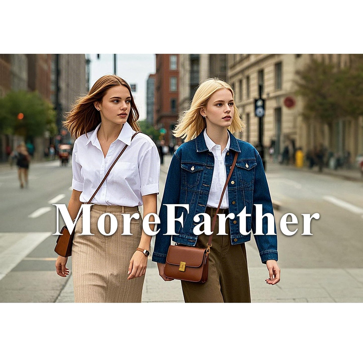 MoreFarther Genuine Leather Crossbody Purse for Women, Beige