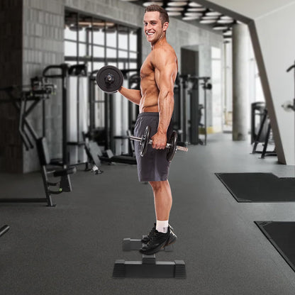 Steel Calf Raise Bar: Standing Calf Raise Machine - Calf Stretching Squat Foot Leg Stretch Block