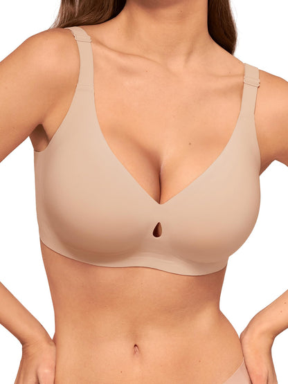 LUCKMEEY Bras for Women No Underwire Wireless Bras - Seamless Push Up Full Coverage Bralettes Comfortable Everyday Bra