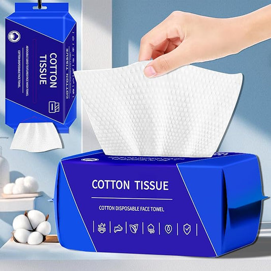 100 Count Disposable face towel, Ultra Thick face towels, Face towels disposable