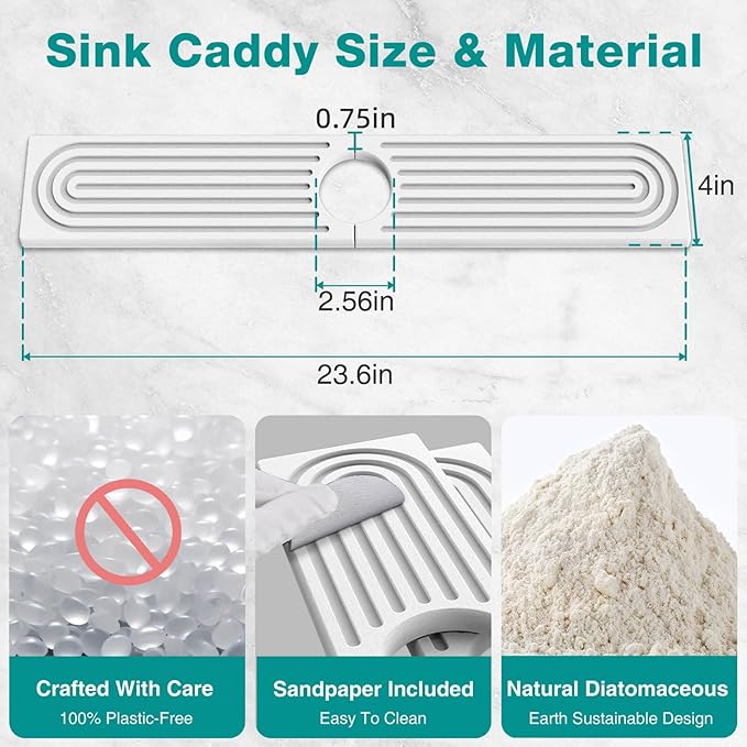 DK177 Diatomite Fast Drying Faucet Mat
