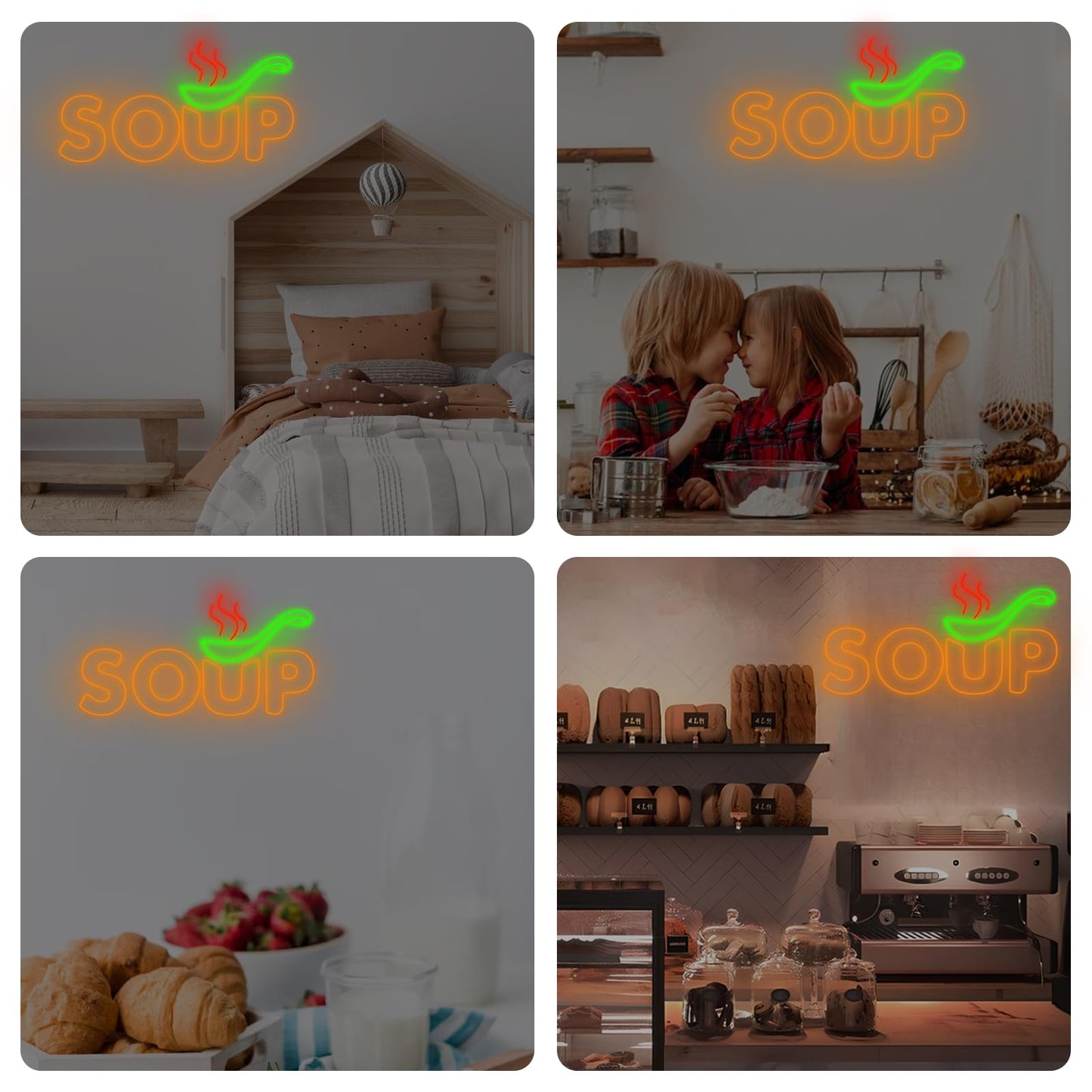 Soup Neon Sign, Soup Led Sign, Soup Neon Light, Food Shop Led Light, Japanese Restaurant Room Wall Decor, Restaurant Neon Light, Chef Neon Lights, Family Party Bedroom Music Concert Bar Hotel Birthday