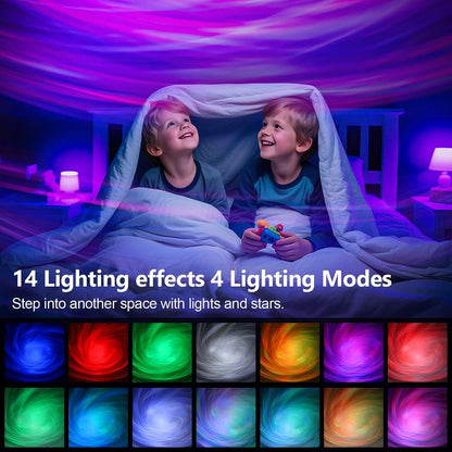 The Largest Coverage Area Galaxy Lights Projector 2.0, FLITI Star Projector, with Changing Nebula and Galaxy Shapes Galaxy Night Light