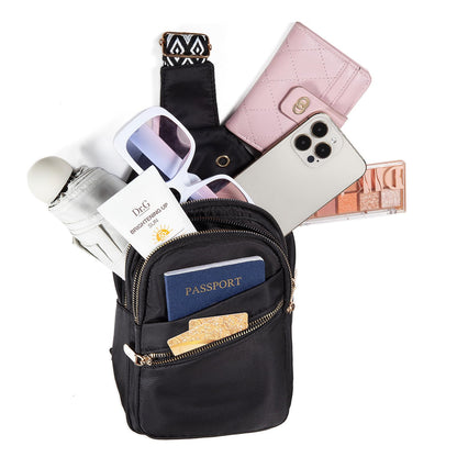 Crossbody Sling Bag Small Sling Backpack, Cross Body Bag Chest Bag for Women Men Travel Hiking Daypack