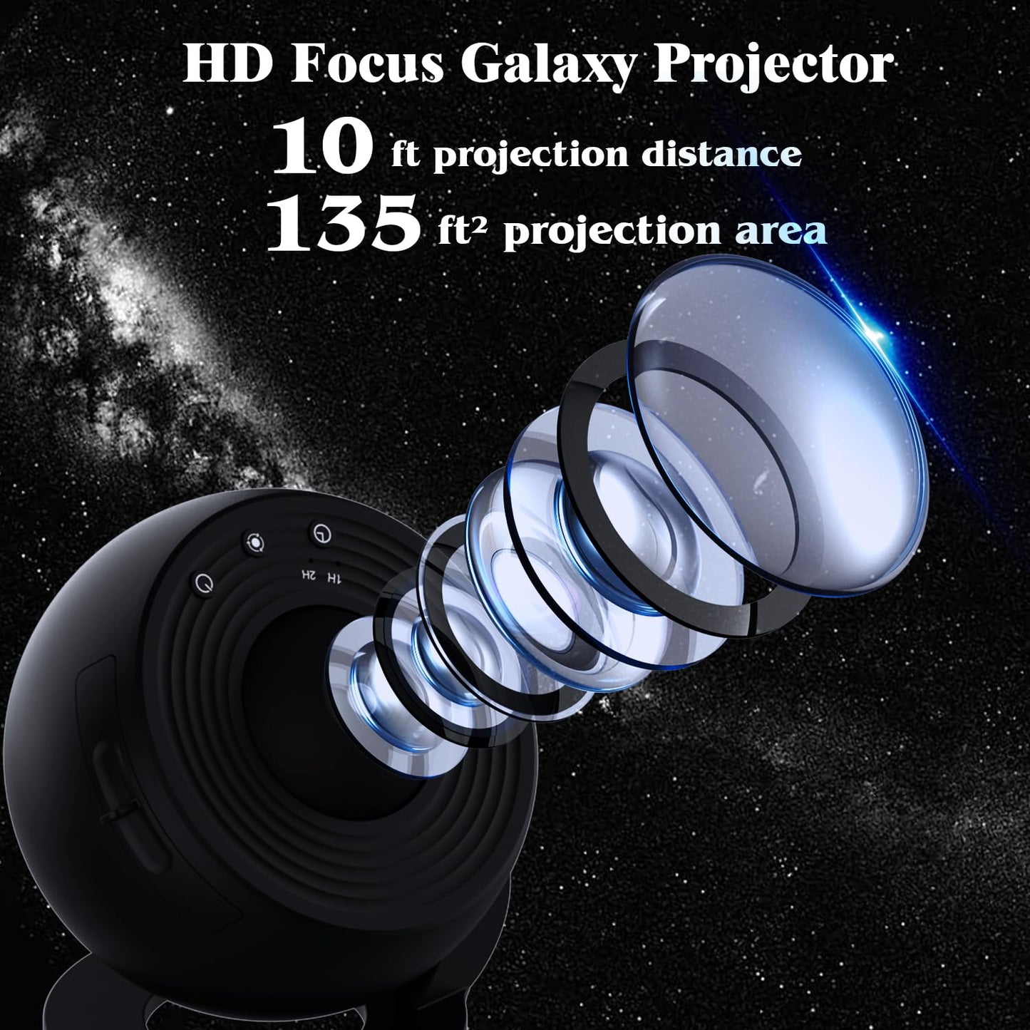 Galaxy Projector for Bedroom,13 in 1 Planetarium Star Projector with Solar System & Constellation,Ceiling Night Light with Timer,LED Space Galaxy Lamp Bedroom Room Decor for Adults Kids