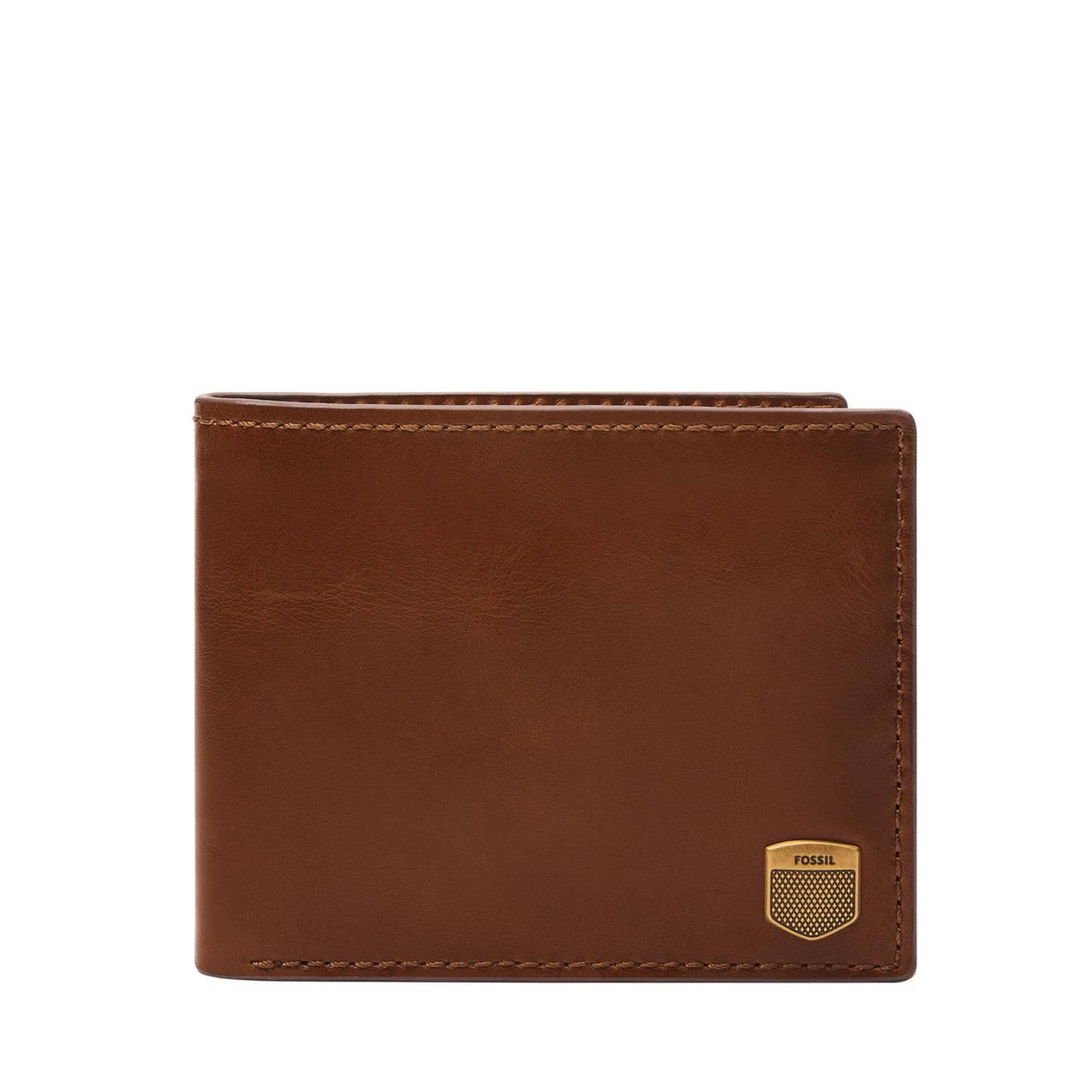 Fossil Men's Bifold Leather Wallet, Hayes Leather Bifold with Flip ID Wallet for Men, Brown