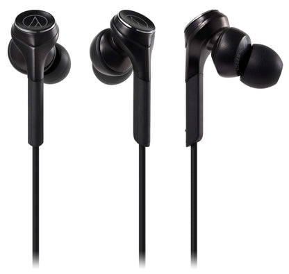 Audio Technica Solid BASS in-Ear Earphones, Wired, Deep Bass, Supports High Resolution Sound Sources, Black ATH-CKS770X BK