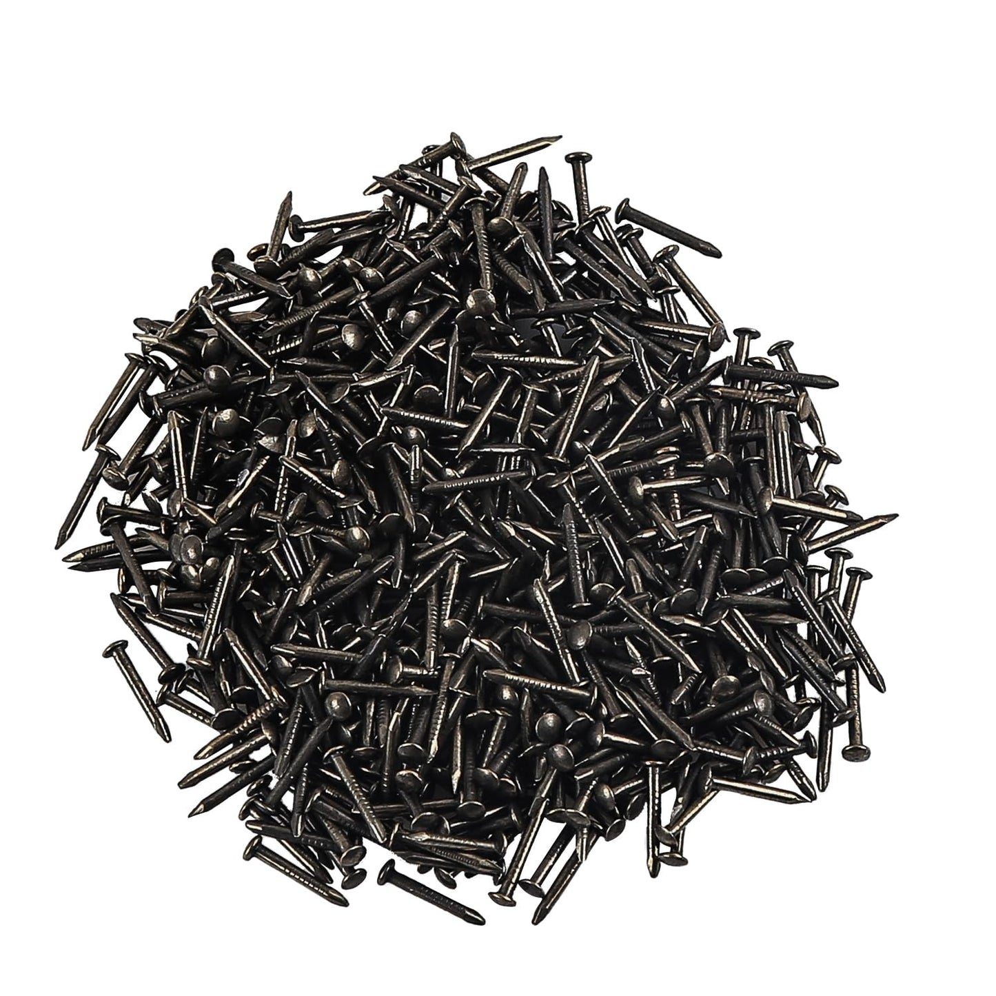 newlng 500PCS Small Nail Round Head Tiny Nails String Art Nails Hand-Made Hardware Accessories Fasteners 1 X 10mm/0.04"X0.4"(DXL) Bronze