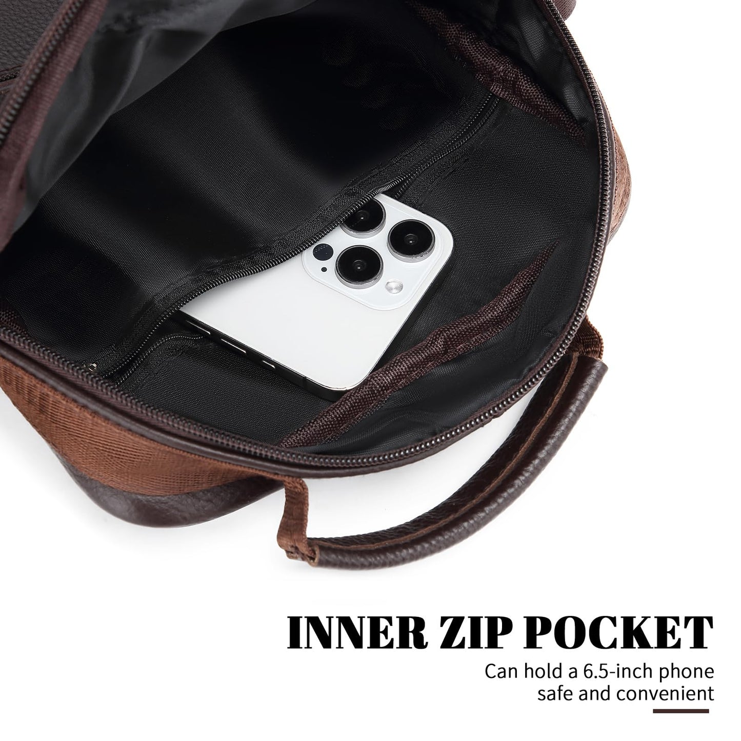 ZZNICK Leather Messenger Bag for Men Large Business Travel Briefcase Crossbody Handbag Man Purse Sling Shoulder Bag