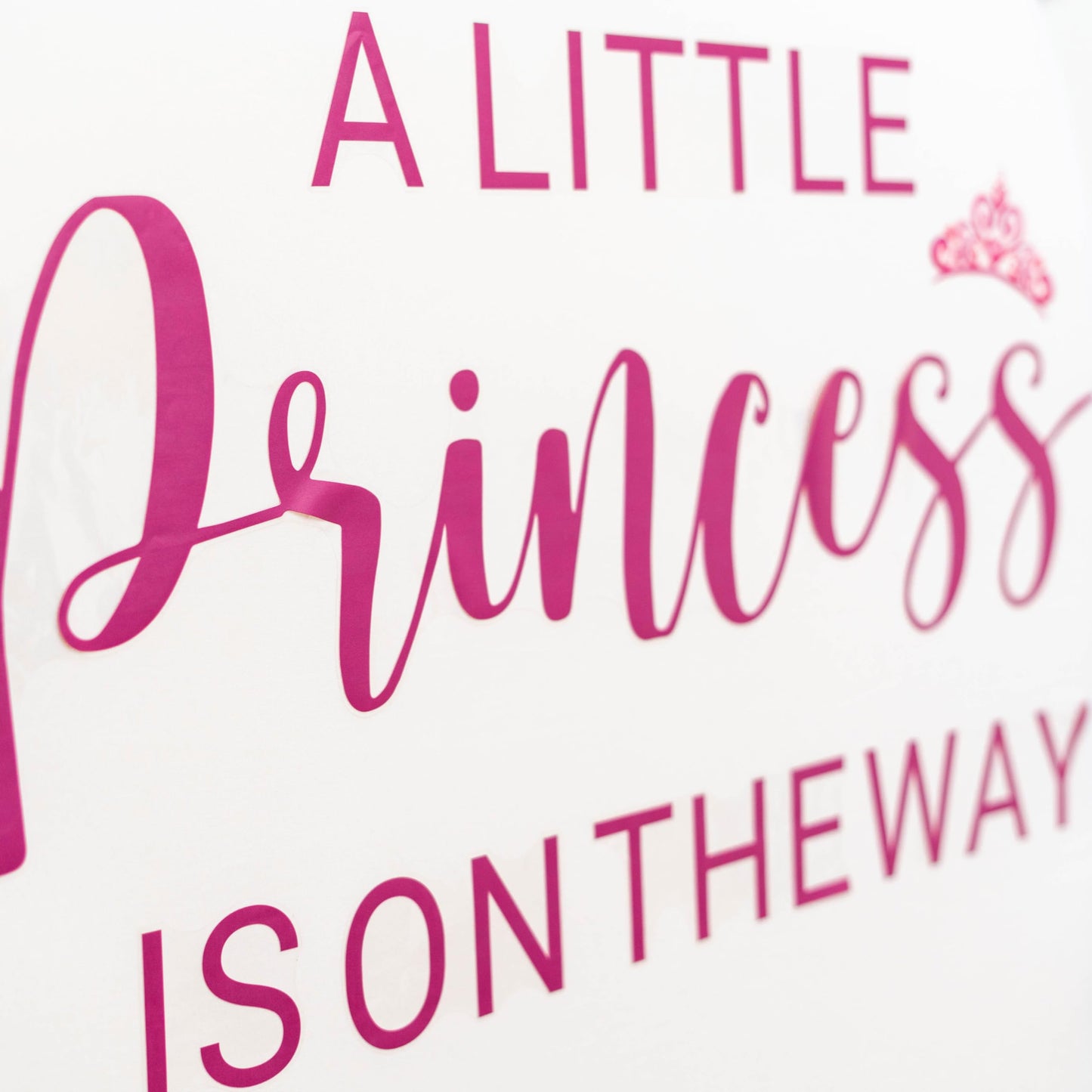 Capiont A Little Princess is On The Way Decal - Princess Themed Baby Shower Decorations, Crown Sign Welcome Baby Party Decorations Stickers for Balloon Arch