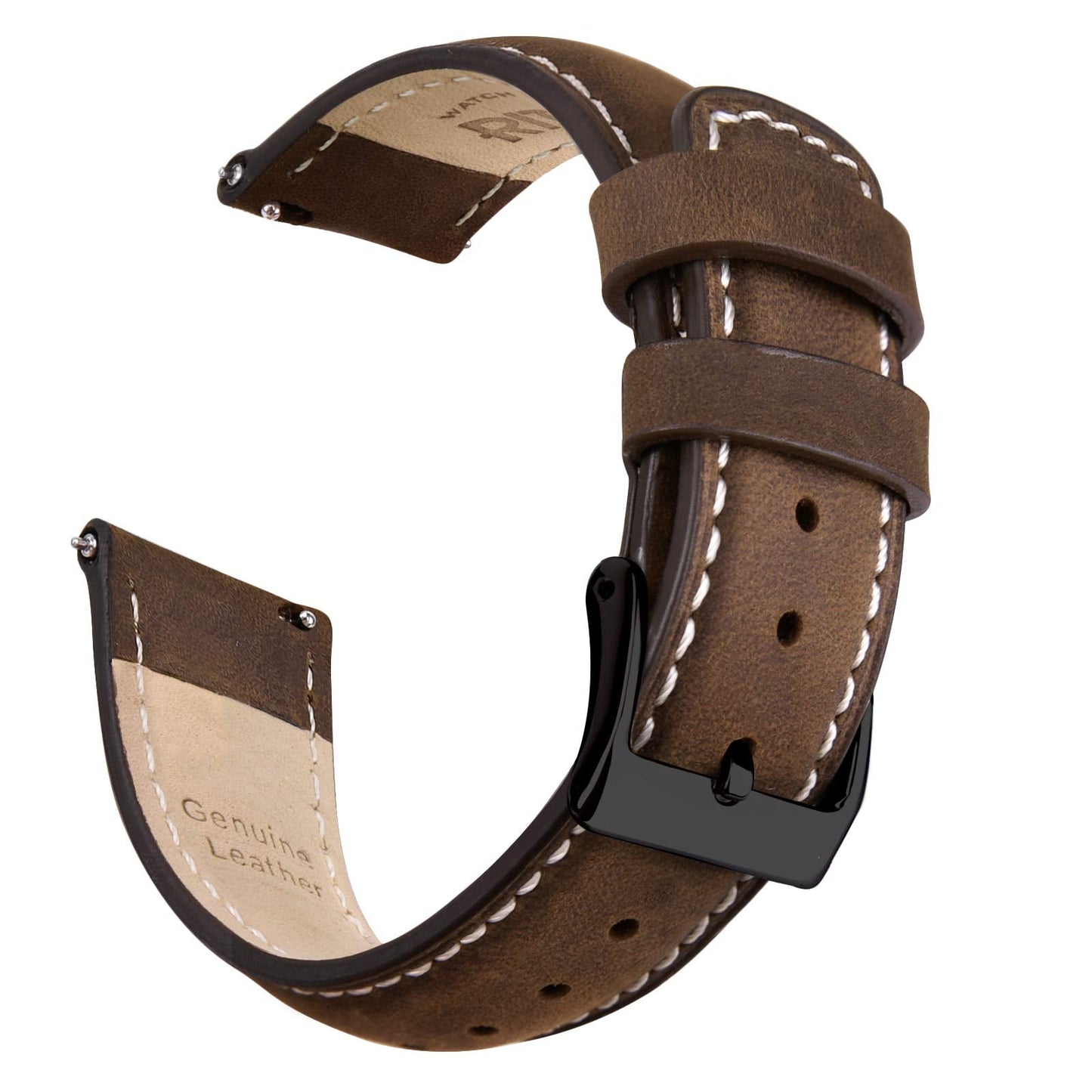 Ritche Quick Release Leather Watch Bands Genuine Watch Straps for Men Women Top Grain Leather, Father's Day gifts