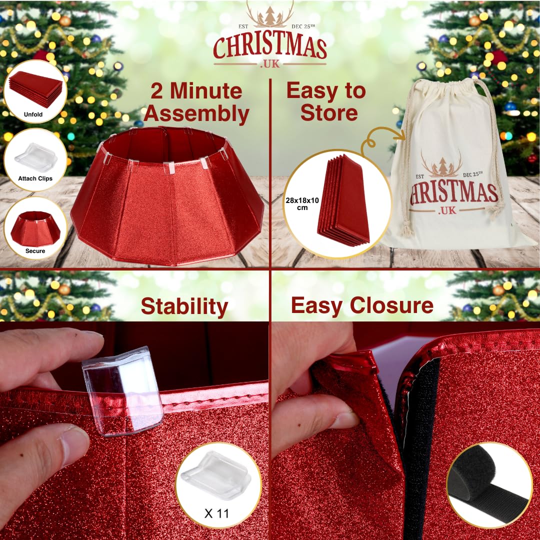 Christmas Tree Red Skirt - Red Collar for Christmas Tree