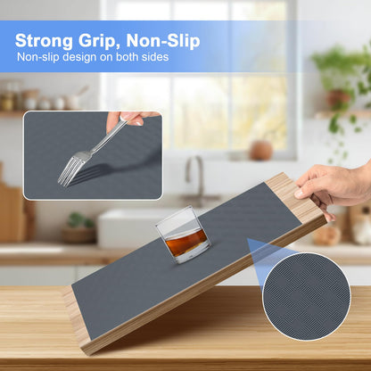 OcePor Shelf Line,12IN x 20FT Drawer Liner,Shelf Liners for Kitchen Cabinets Non-Adhesive,Easy Non Slip Drawer & Shelf Liners for Shelves,Refrigerator,Wire Shelving and Bathroom