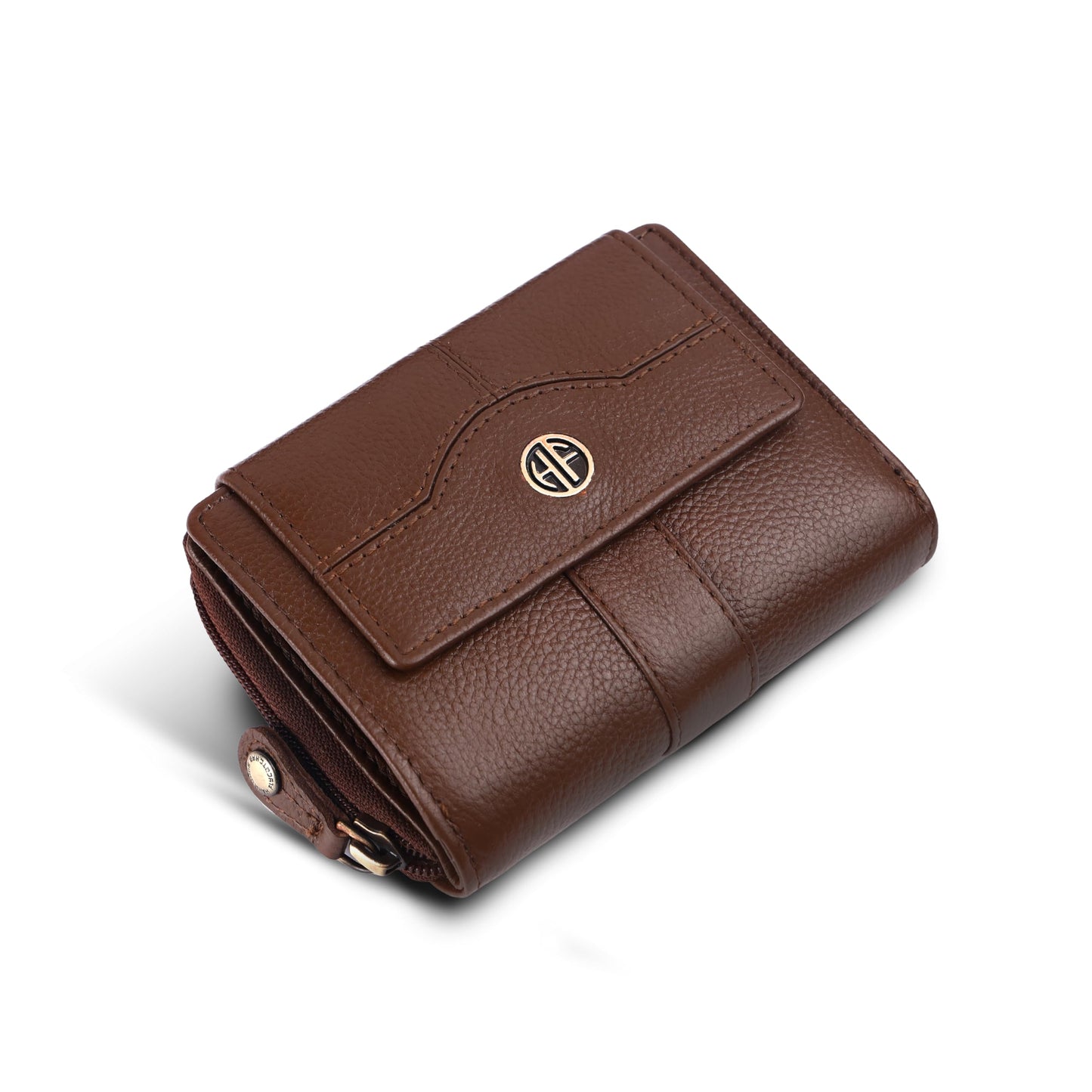 HAMMONDS FLYCATCHER Leather Ladies Wallet for Woman with 14 Card Slots - Clutch Purse for Women, Ladies Wallet for Women Stylish, Ladies Purse for Women Wallet, Purse for Woman, Brushwood, M, Modern