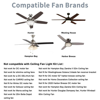 Universal Smart WiFi Ceiling Fan Remote Control Kit, Compatible with Alexa, Google Assistant and Smart Life App, No Hub Required DIMMER