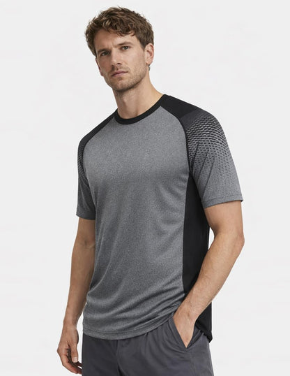 5 Pack Men’s Active Quick Dry Crew Neck T Shirts | Athletic Running Gym Workout Short Sleeve Tee Tops Bulk (Set 2, Small)