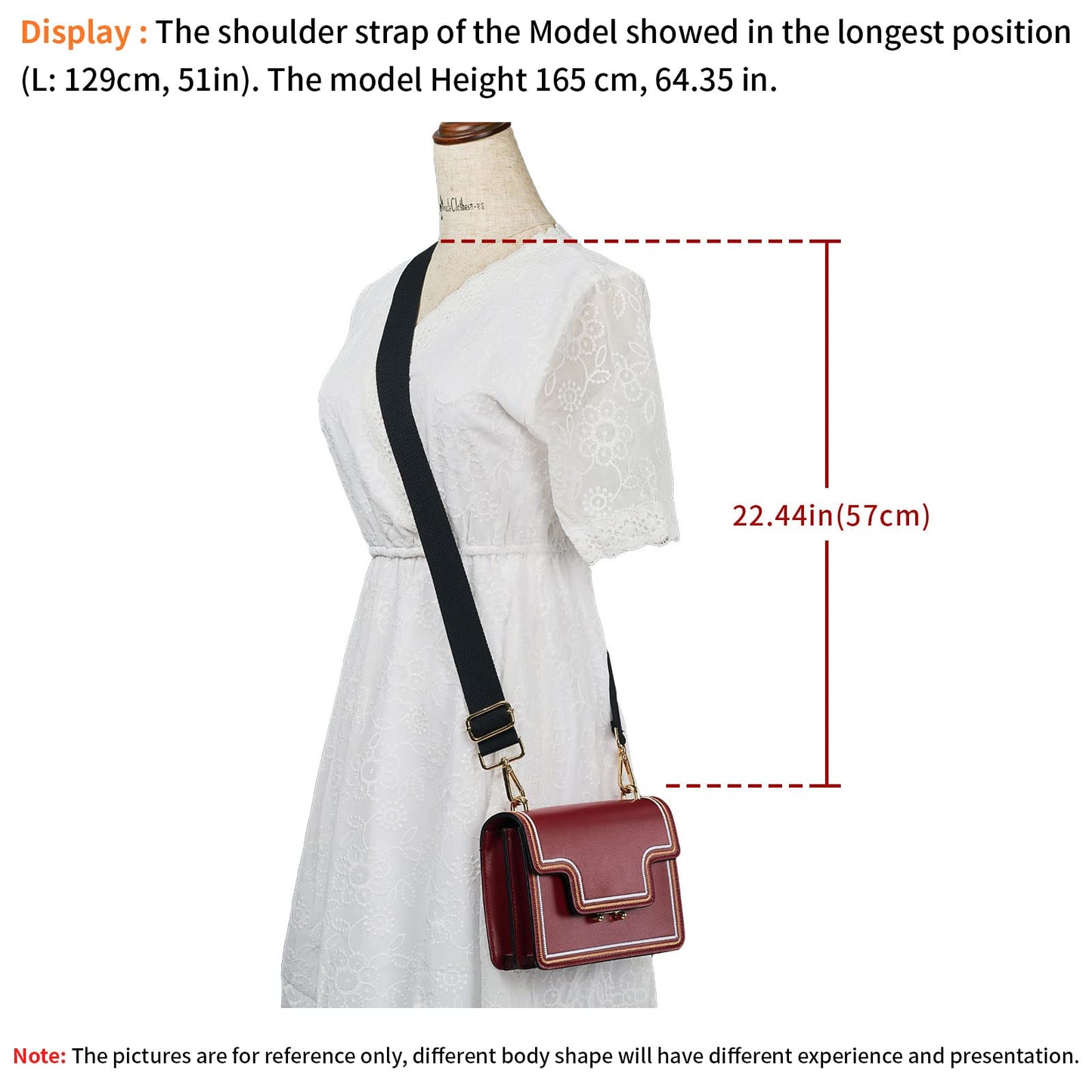 DEVPSISRWide Shoulder Strap Replacement Adjustable Belt Canvas Bag Crossbody Handbag (Coffee)