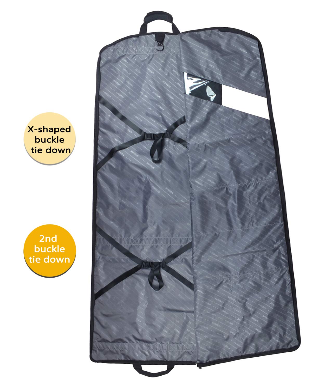GYSSIEN 52'' Extra Long Dress Garment Bag, Premium & Breathable Tear-resistant Hanging Suit Cover for Travel and Storage
