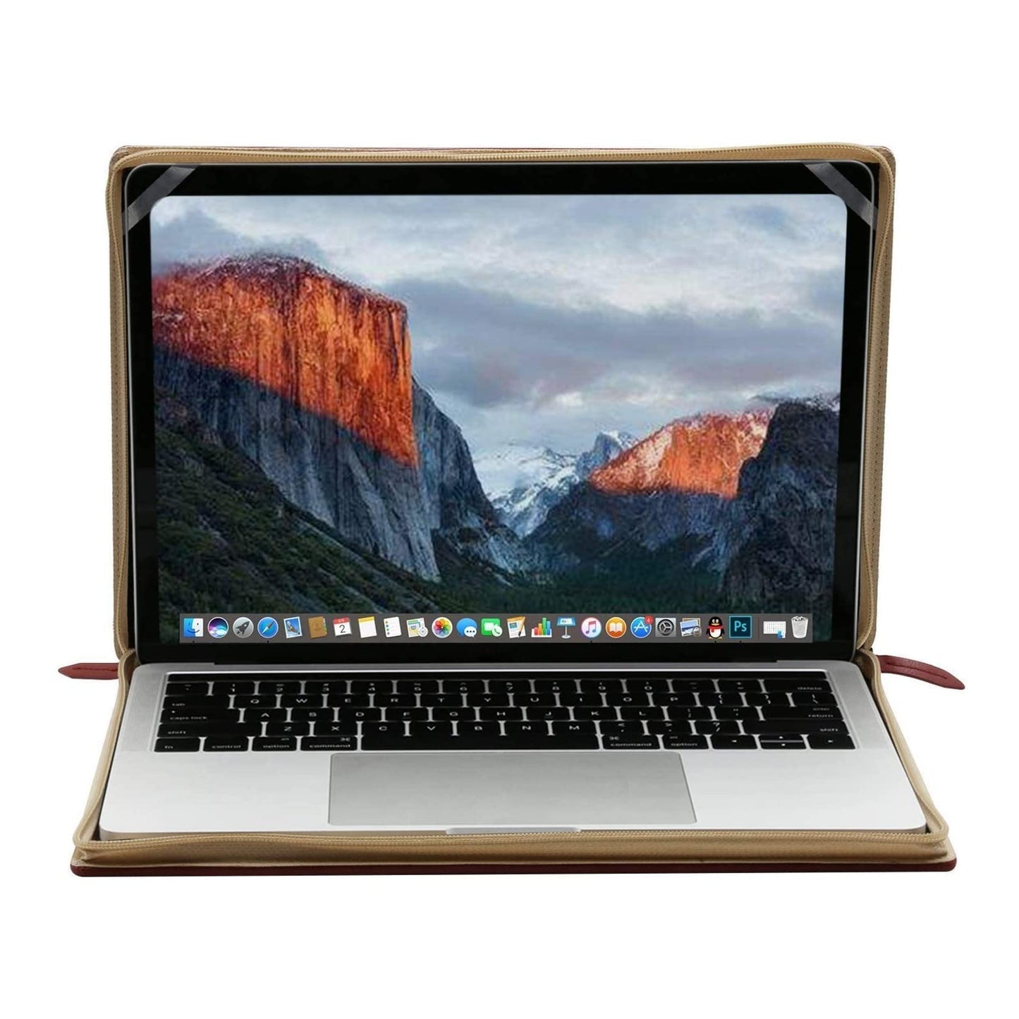 MOSISO Laptop Sleeve Case Compatible with MacBook Air 13 inch M4 A3240 M3 A3113 M2 A2681 M1 A2337 A2179 A1932 2025-2018/Pro 13 inch M2 M1 2025-2016, PU Leather Vintage Portfolio Cover, Wine Red