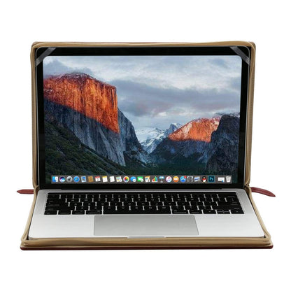 MOSISO Laptop Sleeve Case Compatible with MacBook Air 13 inch M4 A3240 M3 A3113 M2 A2681 M1 A2337 A2179 A1932 2025-2018/Pro 13 inch M2 M1 2025-2016, PU Leather Vintage Portfolio Cover, Wine Red